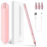 Stylus Pen for iPad 2018-2025 i-Pad 9th&10th&11th A16 Gen,Milikilo Stylus Pen with Pencil Holder,Palm Rejection iPads Air11&13"(M2/M3),iPad Pro 11"&13"(M4),i-Pad 6th-10th,iPads Air 3/4/5 (Rose Gold)