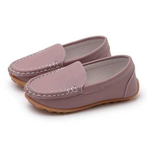 Image of RVROVIC Kids Girls Boys Slip-on Loafers Oxford PU Leather Flats Shoes(Toddler /Little Kid)