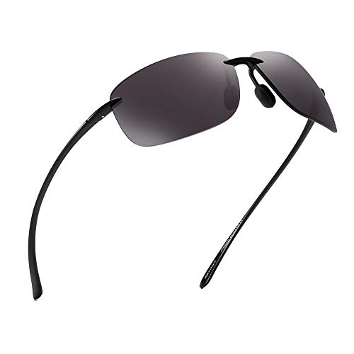 JIM HALO Deporte Gafas de Sol Para Hombre Mujer TR90 Sin Marco Borde Marco Irrompible Para Correr Pescar Béisbol Conducir Gris
