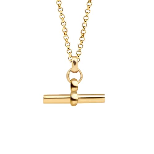 LeCalla 925 Sterling Silver T-Bar Pendant Necklace | Toggle Necklaces for Women | Women’s Minimalist T Bar Chain Necklace Collection | Silver Necklace Jewelry Gifts for Wife, Mom, Girlfriend