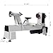 Wood Lathe Benchtop Lathe Machine 12 Inch Swing Over Bed 18 Inch Distance Between Centers Woodturning Lathe Variable Speed Lathe 3/4 HP Motor Digital RPM Display for Bowl Spindle Turning Tool Gray