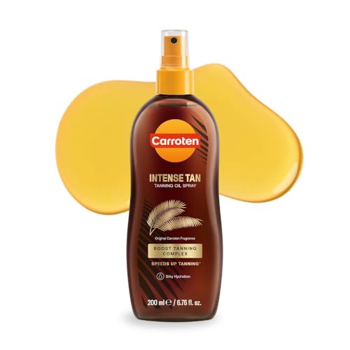 Carroten Intensive Tanning Oil Spray | Browning Tan Accelerator | Vitamin E and Carrot & Coconut Oils | Water-Resistant, Silky Hydration | Coconut Fragrance | Made in Greece | 6.7 oz