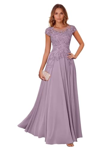 Lace Chiffon Mother of The Bride Dresses for Women Long Wedding Guest Gowns A Line Mother of The Groom Dresses