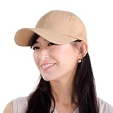 [14+ ICHIYON PLUS] 帽子 キャップ レディース ツバ長 シンプルキャップ おしゃれ 夏 無地 ぼうし 大きいサイズ コットン100% UVカット サイズ調整 / 101529-142-103