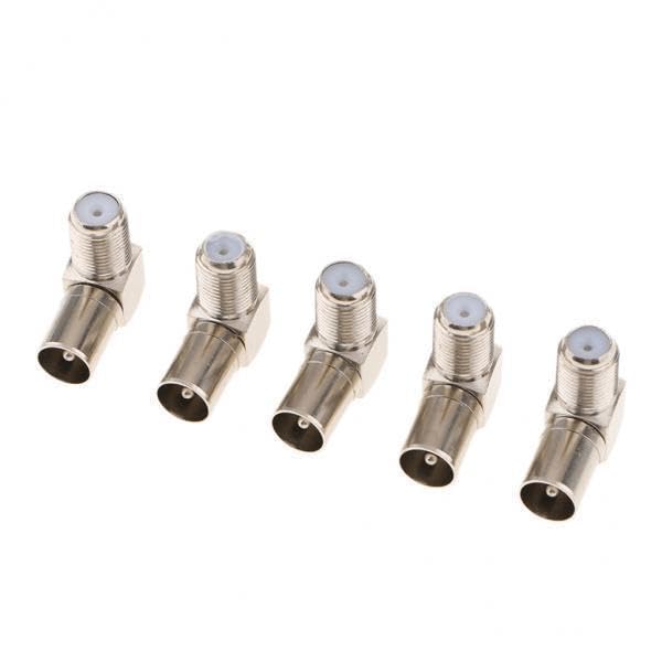 Bnf® 3x5Pieces F Female to TV RF Male Angle Connector Coax Coaxial Cable Adapter Consumer Electronics | TV Video & Home Audio | TV Video & Audio Accessories | Video Cables & Interconnects-image-33