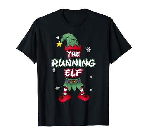 Running Elf pijamas de Navidad pijamas a juego grupo familiar Camiseta