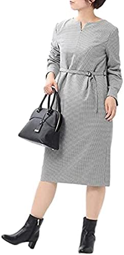 Amazon Co Jp アンタイトル ミドルワンピース グラシエウォームタックワンピース 洗える レディース 服 ファッション小物