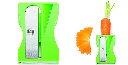 Pela Carottes Pomme de terre Légumes Taille-crayon Taille en spirale de cuisine en plastique et acier inoxydable Cover