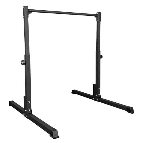 Gravity Fitness Calisthenics - Barra statica per allenamento della forza in casa, altezza regolabile, con piedini antiscivolo, impugnatura verniciata a polvere per allenamenti di peso corporeo e