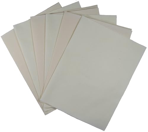 Image of KCS 4 /6 pc of 12 inch x 18 inch(30cmx45cm) 18CT Counted Cotton Aida Cloth Cross Stitch Fabric (6 pc, Antique White+Cream)