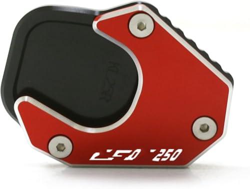 Plaque béquille moto CRF250L en alu CNC : support latéral haute stabilité 2017-2021 rouge