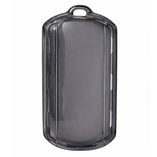 Image of JVCV Soft TPU Transparent Key Cover Compatible with Tata Curvv & Curvv EV Push Button Start Smart Key | Glossy Anti-Scratch Car Key Shell Protector (Transparent Black)