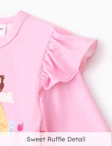Image of Disney Girls Outfits Long Sleeve Lightweight Shirt +Leggings Clothing Sets