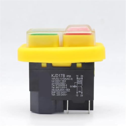 Interruptor de botón KJD17B 220V 16A de 4 pines para herramienta eléctrica 6