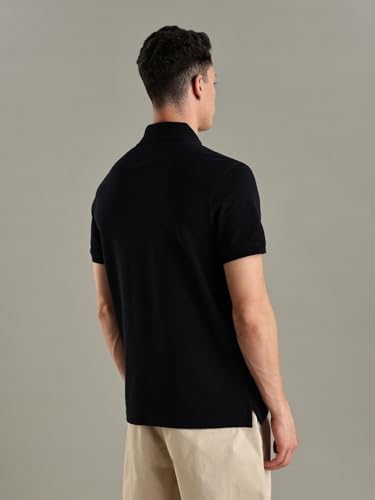 Image of Solid Slim-Fit Cotton Polo T-Shirt