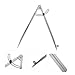 Cabilock Geometry Compass Tool Precision Drawing Compass Pencil Holder for Students and Woodworkers