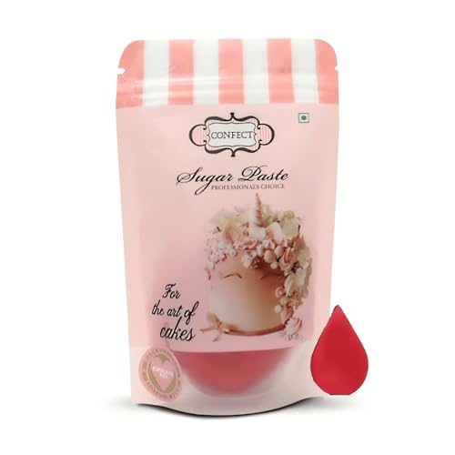 Image of Confect Sugar Paste | Edible Sugar Paste | Fondant for Cake Decoration | Chef's Choice for Cake Decorating (250g (Pack of 1), Superman Red)