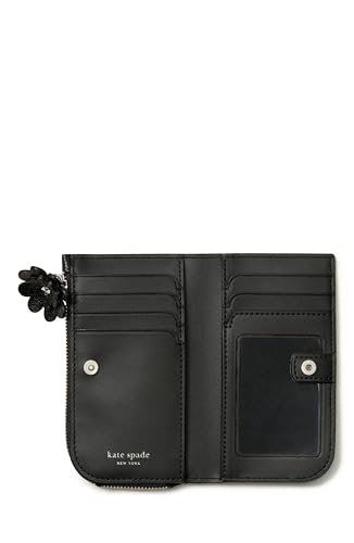 Image of kate spade new york Devin I Love You Script Embossed Leather Small Slim Bifold Wallet
