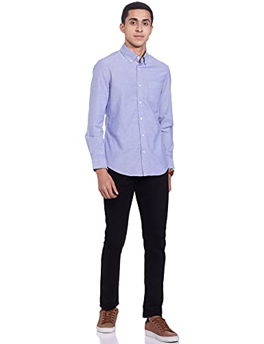 Image of Marks & Spencer Mens Solid Polyester Blend Collared Neck Regular Fit Easy Iron Shirt (Pack of 2)