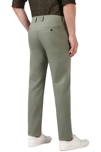 Image of Peter England Men's Slim Fit Mid Rise Super Premium Wrinkle Free Casual Trouser Chinos