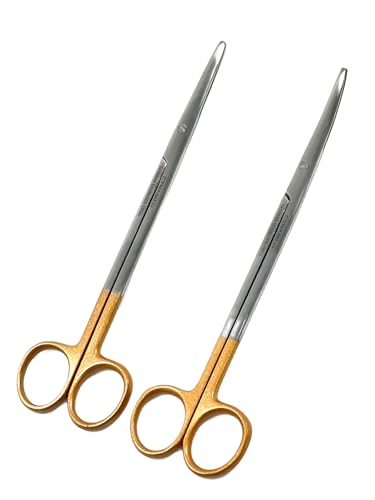 2 O.R GRADE METZENBAUM SCISSORS 7 inches STR and CVD Veterinary Disecting Instrument CYNAMED