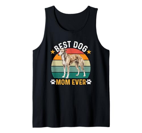 Best Dog Mom Ever Lurcher Rétro Vintage Funny Dogs Owers Débardeur