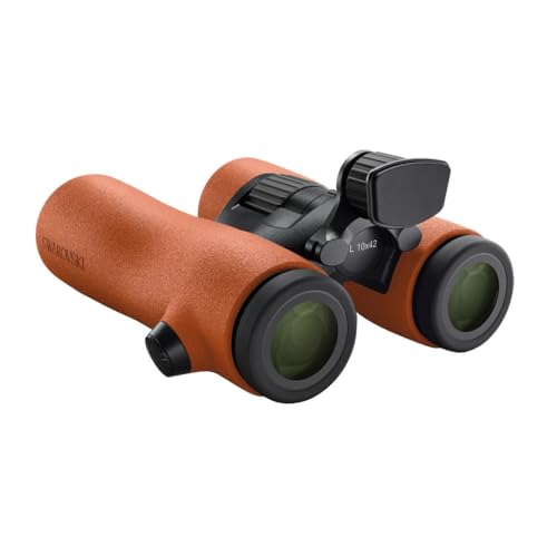 Swarovski NL Pure 10x42 Binoculars, Burnt Orange, Waterproof, Fog-Proof, Ergonomic Design, Wide Field of View (36016)