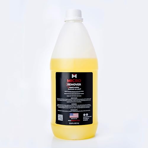 Image of MICRO REMOVER | Ultra Hold Glue Remover 1000 ml (33.8 FL oz) | Fast Acting Adhesive Remover for Lace Wigs, Hair Patches & Toupees | Skin Safe | Citrus Based Flavour | Pack of 1