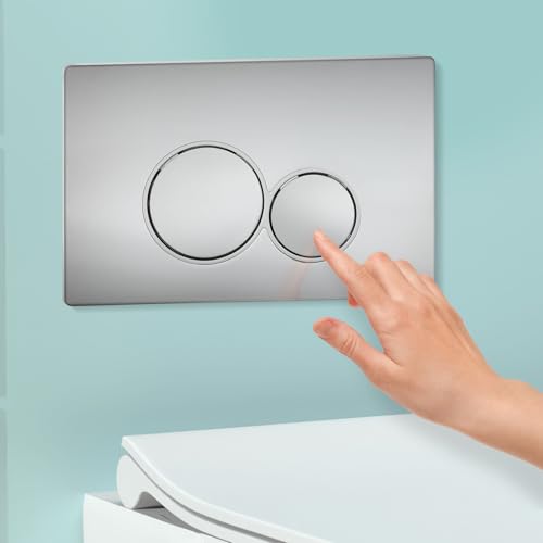 Image of WASSMIST Flush /Push Plate for Concealed Cistern | Dual Flush Push Plate | Durable & Stylish Design for Bathrooms (Round)