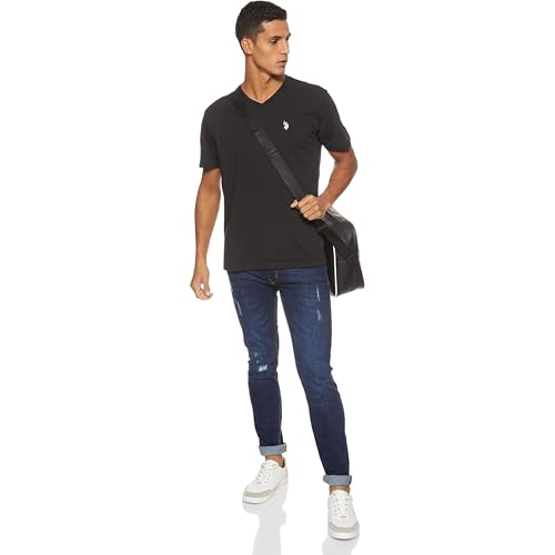 Image of U.S. Polo Assn. Men's Solid V‑Neck T-Shirt