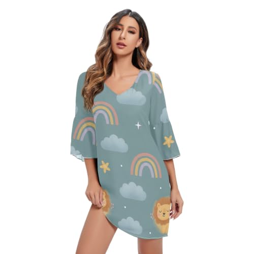 Robe de plage en mousseline de soie au fini fluide premium