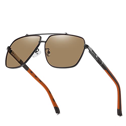 Image of Polarized Sunglasses Classic Fashion Oversized Frame for Men Driving UV Protection