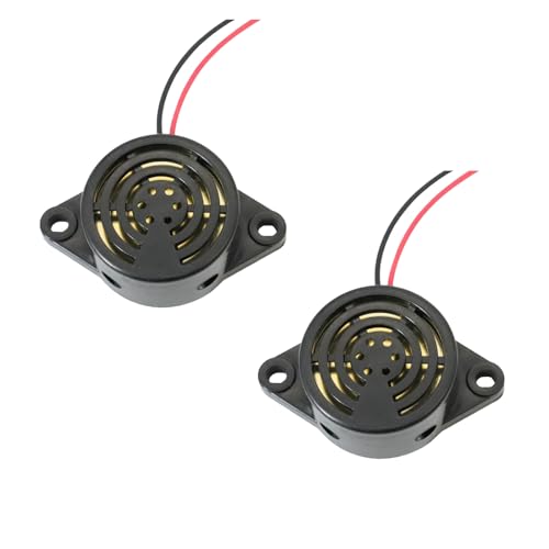 leruiyezs Cicalino 12V Buzzer Elettronico Attivo Piezo con Suono Forte 100 dB DC 3-24V per Allarme Acustico Esterno Industriale Cicalino Retromarcia Compatibile con Auto Moto Camion