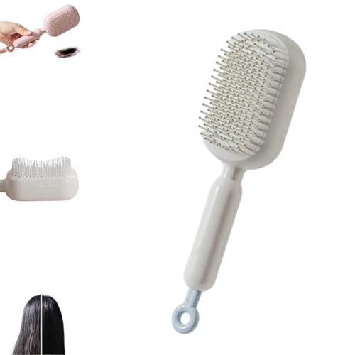 Cepillo peine masajeador retráctil para cabello blanco miniatura 1