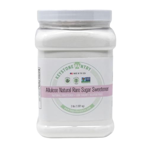 Keystone Pantry - Allulose Sweetener, Low Calorie and Low Carb Sugar Substitutes, Natural Allulose Sugar Substitute, Gluten, Soy, and Sugar Alcohol-Free 3 Lbs. 2-Pack