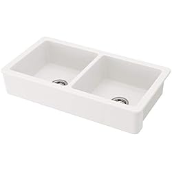 IKEA 592.537.26 Havsen - Delantal delantero con doble tazón, color blanco