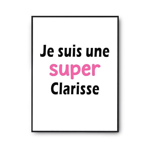 Affiche Une Super Clarisse, poster imprimé en France avec citation