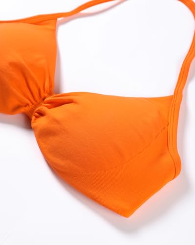 Image of AUROLA Influence Strappy Bra Sports Bras for Women, Backless Padded Impact Strappy Bra Workout Gym Yoga with Removable Cups