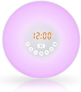 Uniguardian Alarm Clock, Uniguardian Digital Clock & Wake Up Light, Uses Best Sunrise and Sunset Simulation with Natural Sounds and FM Radio & Night Light For Heavy Sleepers