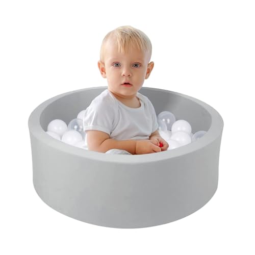 WINTECY Small Memory Foam Ball Pit for Kids, Soft Ball Pool Round Ball Pit for Toddlers Play(Balls are NOT Included)