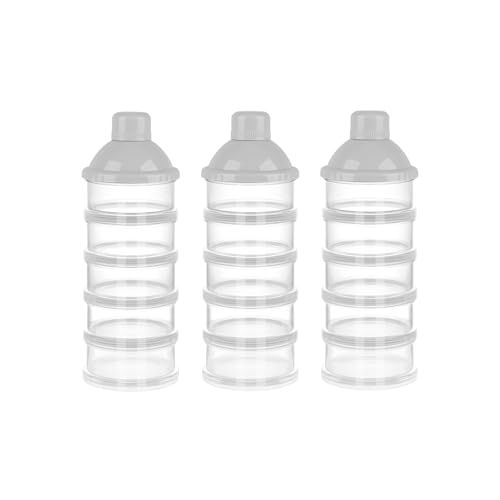 Image of Accmor Formula Dispenser On The Go, 5 Compartments Stackable Formula Container for Travel, Baby Milk Powder Kids Snack Container, BPA Free