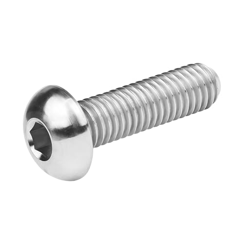 Image of Titanium Bolt M4x6 8 10 12 15 20mm Hex Head Screws for Bicycle Pack of 4 (Silver, M4x15mm)