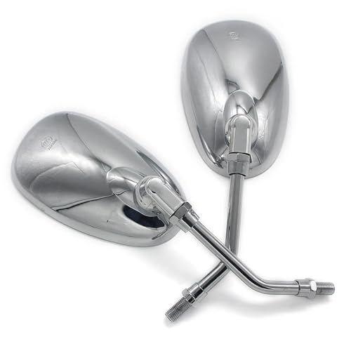 Rétroviseur moto chromé réglable avec miroir grand angle pour SRV