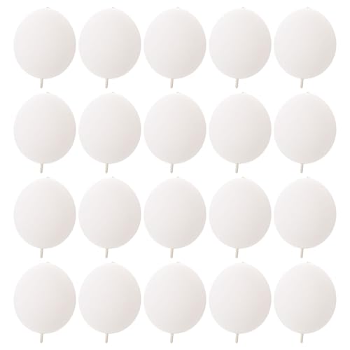 Gogogmee 100 Unidades Globos Material Resistente y Diseño Único de 12 Pulgadas de Látex Blancos con Extremo Conectado para en Fiestas y Cumpleaños para Uso Hogar