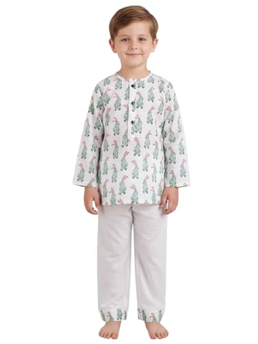 Image of POLKA TOTS Premium Cotton Night Wear for Boys & Girls | Traditional Kurta Pyjama Night Suit Set | Ultra-Soft & Breathable Nightwear for Toddlers & Baby | Kids Night Dress from Newborn to 8 Years