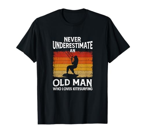 L'attrezzatura da kite surf è perfetta per la festa del papà, anziani e pensionati o il compleanno di tuo nonno. Il design divertente con il kite surfista con le sue forniture per aquiloni è ideale per tutti gli uomini che sono amanti del kitesurf.
