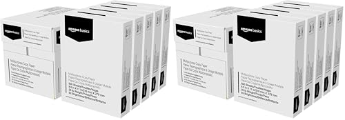 Image of Amazon Basics Multipurpose Copy Printer Paper, 8.5 inch x 11 inch, 20 lb, 5 Reams, 2500 Sheets, 92 Bright, White (Pack of 2)