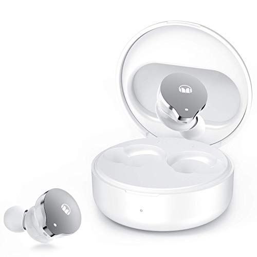 Monster Inspiration 700 ANC Wireless Earbuds/Active Noise Cancelling True Wireless Earbuds with aptX Codec Hi-Fi Audio/CVC 8.0 Mic, 28Hrs ANC Earphones/Type-C Charging (Black) (White) by Monster - Used condition - US$38.85