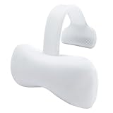 Spa Tub Headrest Pillow, Universal Spa Neck Pillow for Outdoor Hot Tub, Chaise Lounge, Comfortable Head and Neck Support Pillow Cushion with Adjustable Strap，White