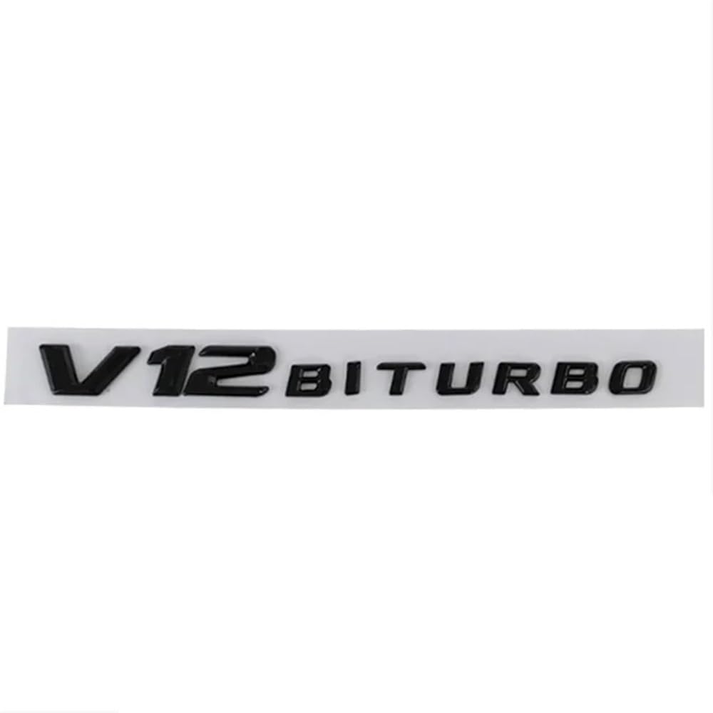 YTQMoreBNZ YYDStes ABS V12 BITURBO Sticker Accessory, Suitable Compatible With Mercedes S65 G65 SL5 AMG W222 W221, R230, R231, W463, W46